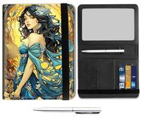 Mxfdegf Passport and Wallet Combo, with RFID Blocking,Leather Travel Documents Organizer Protector, Passport Case, Passport Holder for Women and Men,Passport Cover, beautiful Girl and Flowers