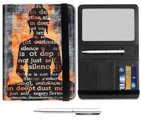 Mxfdegf Passport and Wallet Combo, with RFID Blocking,Leather Travel Documents Organizer Protector, Passport Case, Passport Holder for Women and Men,Passport Cover, Buddha - Scripture