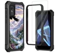 Mxfdegf Phone Case for Blu Studio Mini 2023,with Tempered Glass Screen Protector,Shockproof Durable PC and TPU Bumper Raised Corner Edge Case for Blu Studio Mini 2023,Eagles in The Sky