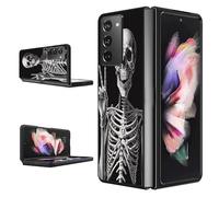 Mxfdegf Phone Case for Galaxy Z Fold 2 2020, Ultra Thin Hard PC Shookproof Folding Anti-Drop Wear-Resistant Protection Phone Case for Samsung Galaxy Z Fold 2 5G 2020,Rock Skeleton