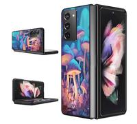 Mxfdegf Phone Case for Galaxy Z Fold 2 2020, Ultra Thin Hard PC Shookproof Folding Anti-Drop Wear-Resistant Protection Phone Case for Samsung Galaxy Z Fold 2 5G 2020,Mushroom Blues