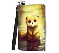 Mxfdegf Small Wallet For Women, Slim Minimalist Wallet, RFID Blocking Credit Card Holder Case Wristlet Keychain with Wallet, key chain wallet women Wristlet Wallets for Women, Cute Otter -1880