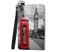 Mxfdegf Small Wallet For Women, Slim Minimalist Wallet, RFID Blocking Credit Card Holder Case Wristlet Keychain with Wallet, key chain wallet women Wristlet Wallets for Women, London City -701