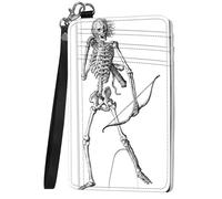 Mxfdegf Small Wallet For Women, Slim Minimalist Wallet, RFID Blocking Credit Card Holder Case Wristlet Keychain with Wallet, key chain wallet women Wristlet Wallets for Women, Human Skeleton