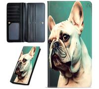 Mxfdegf Wallets for Women Ultra Slim Thin Leather Women Wallet Wallet for Men Women, with RFID Blocking Credit Card Holder Ladies Clutch Purse Billfold Thin Wallet, English Bulldogs -44, Long Wallet