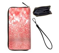 Mxfdegf Wristlet Wallet for Women Teen Girls Womens Wallet RFID Blocking Credit Card Holder with Removable Wristlet, Pink Glitter -1993