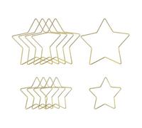 MXGHWG 10 Golden Five-Pointed Star Dreamcatcher Nets, Hanging Metal Rings, Christmas Tree Decoration Rings, Wedding Party Decoration Supplies.