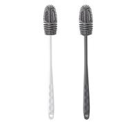 MXGHWG 2 Long-Hand Silicone Cleaning Brushes, Soft And Durable Brush Heads, Household Cup Washing Supplies, No Dead Ends And Decontamination Design, Universal For Baby Bottle Wall Breaking Machines.