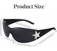 MXGHWG 2 Pairs Of Frameless All-Inclusive Sunglasses, Retro Trend Large Frame Shape, Light And Cool Design, Can Be Worn By Men And Women, Daily Outing Supplies.