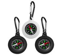 MXGHWG 3-Piece Compass, Waterproof And Durable, Portable Silicone Buckle, Practical Orienteering Tool, Suitable For Camping, Hiking, Adventure And Other Outdoor Navigation.