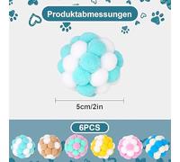 MXGHWG 7 Colored Cat Toy Balls And 2 Steel Wire Rings, Built-In Bell Design, Soft Felt Material, Interactive Cat Toys To Meet The Needs Of Gnawing.