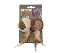 MXGRAPHIC Fashion Owl Catnip Toys Self-amusement Catnip Feather Teeth Grinding Stick Teeth And Bite Resistant Pet Supplies(Two-color ball,Note Any 6 colors)