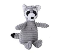 MXGRAPHIC Plush Dog Toy Animals Shape Bite Resistant Squeaky Toys Corduroy Dog Toys For Small Large Dogs Pet Training Accessories(Raccoon)