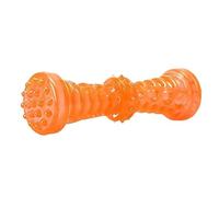 MXGRAPHIC Resistant Bite Resistant Pet Toy Toothbrush Bone Sturdy Dog Toy Interactive Puppy Game Toy Dog Bone Rubber Puppy Chew(Orange-large)