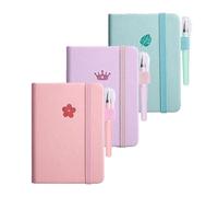 MXHBSTP 3 Pcs Pocket Notebook Set, A7 Small Notebook, Mini Notebook, Apply to Note-Taking, Journaling, and Everyday Writing for Office School Writing Plan Memos(Pink Purple Green)