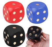 MXHBSTP 3PCS Large Colorful Dice, 5cm Poker Dice with Rounded Edges, Perfect For Family & School Games, Educational Toys, 3 Assorted Colours