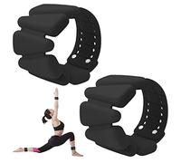 MXiiXM Wrist Weights Set of 2, Adjustable Silicone Weight Bracelets for Women & Men, Wearable Ankle/Wrist Weights Suitable for Yoga, Dance, Pilates, 2lb/4lb (2lb, Black)