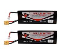 MXJFYY 2PCS LiPo RC Battery 7.4V 5200mAh 50C Hard Case with XT60 Plug, Replacement Battery Compatible with RC Car Truck Heli Airplane Rock Crawler Airplane Helicopter Truck Boat, ect