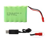 MXJFYY 6V 2400mAh AA NiMH RC Battery with JST Stecker, Battery Pack with JST Plug Compatible with New Huina 540 Dump 520 RC Bulldozer RC Excavator RC Toys RC Trucks RC Dump Construction