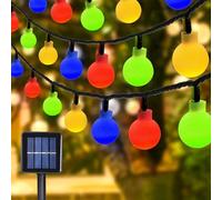 MXJFYY LED Solar String Lights - 12M 100LEDs, 8 Modes Waterproof Solar Powered Globe Fairy Lights with Remote Control for Garden, Patio, Yard, Parties