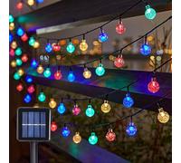 MXJFYY LED Solar String Lights Outdoor Indoor, 12M 100LEDs Solar Bubble Ball String Lights, 8 Modes Waterproof Solar Powered Fairy Lights with Remote Control for Garden, Patio, Yard, Parties