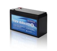 MXJFYY LiFePO4 12V 8Ah Rechargeable Battery Lithium Iron Phosphate with BMS for Kids Car, 4000 Deep Cycle for Solar Power Stock, Alarm System, Off Grid Application, Camping, Fish Finder