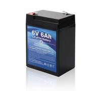 MXJFYY LiFePO4 6V 6Ah Rechargeable Battery with BMS Protection for Ride-on Toys. Lithium Iron Phosphate Battery for Flashlights, Alarm Systems, UPS,Motor Boats Camping Solar Panels