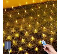 MXJFYY Solar String Lights Outdoor Garden, 1.5M*1.5M 96 LEDs Mesh Fairy Lights, 8 Lighting Modes,Waterproof Net Lights with Remote,Christmas net Lights Outdoor for Tree/Window Decorations