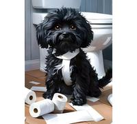 MXJSUA DIY Diamond Painting Kits for Adults, Havanese Dog Diamond Gem Art Painting for Beginners, Diamond Picture with Full Round Drill Dots Craft Set Gift, 30x40cm