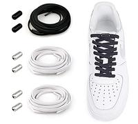 MXKOCO Elastic Shoelaces with Metal Buckles - Shoe Laces for Kids/Adults - 3 Pairs - Black, Green, Red, Blue, Brown, Gray, White, Purple, Orange, Dark Navy, Pink