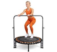 MXL FIT Bounce PRO XL Bungee Rebounder with Stability Bar Handle - Premium Indoor Mini Trampoline, Silent Low-Impact Bounce, Half-Folding with Foldable Steel Legs & Carry Bag - 48 in, 400lb