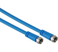 3 x MXL035 F-type Satellite Coaxial Lead Male To Male, Blue, 1.5m
