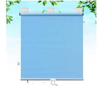 MXLDZHLW Blackout Roller Blinds for, Balcony Sunshade Roll up Blinds, Blackout Curtains, Window Roller Shades No Drilling, Sun/Uv Protection/Blue/145 * 160Cm/57 * 63In