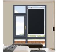 MXLDZHLW Blackout Roller Blinds with Suction Cups, Blackout Curtains Without Drilling, 40X125/65X150Cm Retractable Sunshade Roll up Blinds, Roof Window Roller Shades/Black/75 * 125Cm/30 * 49In
