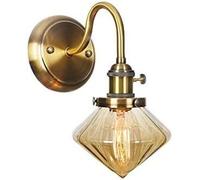 MXLDZHLW Chandeliersd Brass Wall Sconce Clear Glass Wallp Wall Mount Light Fixture for Bedroom Bedside Liviroom Hallway Vanity Over Mirror Decor E27 Light Source/D