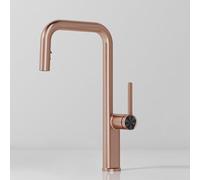 MXLDZHLW Faucets,Kitchen Mixer Tap with Pull Out Spray Black Single Handle Kitchen Sink Taps Mixer 1 Hole with 2 Spray Mode/Rose D