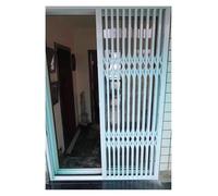 MXLDZHLW Fences,Slidiglass Door Window Safety Guard Rail, Lockable Outdoor Prevent Burglary, Kids &Ts Security Bars Fence Foldable, White Aluminum/80 * 110Cm/31.5 * 43In