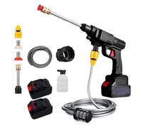 MXLDZHLW Pressure Washers,Cordless Water Pressure Washer, 600W Power, Two 24V1500Mah Batteries Car Washerhine, Household Rechargeable Cleaner Water Gun, for Wateflowers, Irrigation