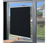 MXLDZHLW Sunshade Roll up Blinds No Drilling, Suction Cup Blackout Roller Blinds, Sunscreen Thermal Window Roller Shades, 30/45/50/65/70Cm Blackout Curtains/Black/35 * 200Cm/14 * 79In