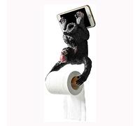 MXLDZHLW Toilet Rolls,Bathroom Accessories Toilet Paper Wall Mounted Paper Towel with Mobile Phpaper Towel Funny,Black/Black