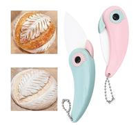 Mxlfdc Bread Lame, 2PCS Ceramic Sourdough Lame Scoring Tool, Foldable Lame Bread Cutter, Portable Birdie Bread Lame for Yeast Bread Baking