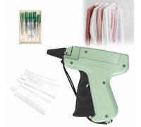 Mxlfdc Tagging Gun for Clothing, Micro Stitch Gun, Mini Speedy Stitchy Machine Gun, Portable Tag Stitch Gun Tool with 5 Replacement Needle and 1000 Tags Barbs for Clothes Sock Hat Garment(Green)