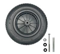Mxman 14" Pneumatic Wheelbarrow Tyre 3.5-8 with 120mm Bolt, Nut & 1/2 Inch Adapter - Heavy Duty Replacement Tyre for Garden, DIY & Construction - Durable, Puncture Resistant and Easy Installation