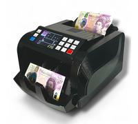 MxMan Banknote Counter Machine with Counterfeit Detection - UV/MG/IR - Fast Cash Counting Machine 200 Notes - Value Add (Manual Denomination) & PCS Modes - Works with UK Polymer Notes