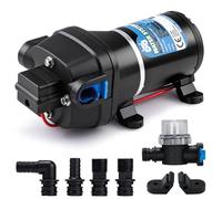 Mxmoonant 12V DC Automatic Water Pump, Booster Diaphragm Pump, 35Psi, 2.4Bar, 95W, 12.5Lpm, Self Priming, Overload Protection, Low Noise, for Caravan, Boat, Wash, Spray, Garden Irrigation