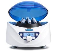 Mxmoonant Lab Centrifuge Machine with Brushless Motor 300-5000RPM, Max. 2600xg RCF, 6x15mL Rotor for 15/10/7/5/2/1.5mL Tubes, Low Speed Benchtop Centrifuge w/ 30sec-99min Timer, Quick Start Programs