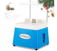 Mxmoonant Stained Glass Grinder with Baffle, 5/8’’ & 1’’ Grinder Bits & Safety Goggles, 4200RPM Mini DIY Grinding Tool Kit for Mosaics Ceramics Glass (UK Plug)