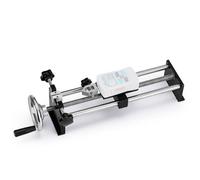Mxmoonfree Force Gauge Stand Manual Force Test Stand, Hand Wheel Operated, with 250mm/9.8’’ Stroke, 1 Pcs Testing Clamp and Fixed Clamp, Compression and Tension Testing (for ZMF Force Gauge)