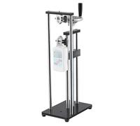 Mxmoonfree Force Gauge Stand Manual Force Test Stand Push Pull Gauge, Hand Wheel Operated, with 250mm/9.8’’ Stroke, 2 Pcs Testing Clamp, for Compression and Tension Testing (for ZMF model Force Gauge)