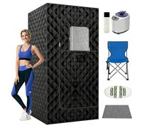 MXMZHXU Portable Steam Sauna, Home Sauna with 3L 1200W Steamer, Remote Control, Personal Full Body Sauna Pod for Home, Gym, Garage
